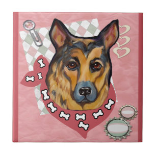 AZULEJO DE CERÁMICA PASTOR ALEMÁN