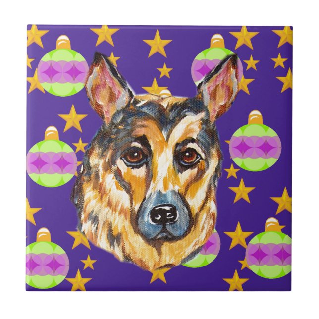 AZULEJO DE CERÁMICA PASTOR ALEMÁN (Frente)