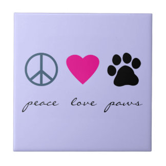Azulejo De Cerámica Patas del amor de la paz