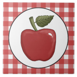 Azulejo De Cerámica Paté divertida con fruta de Apple