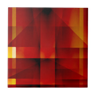 Azulejo De Cerámica Patrón abstracto de flechas rojas