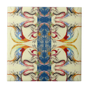 Azulejo De Cerámica Patrón abstracto dibujado a mano
