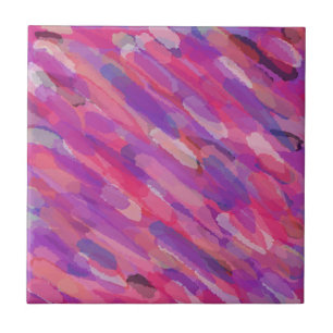 Azulejo De Cerámica Patrón abstracto púrpura y rosa