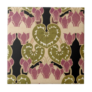 Azulejo De Cerámica Patrón Art Nouveau n° 4