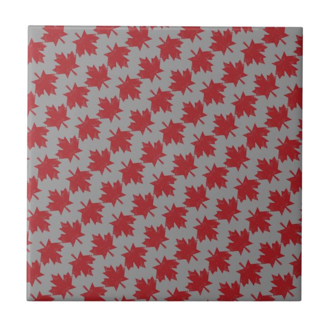 Azulejo De Cerámica Patrón canadiense (Frente)