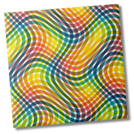 Azulejo De Cerámica Patrón de arcoiris colorido