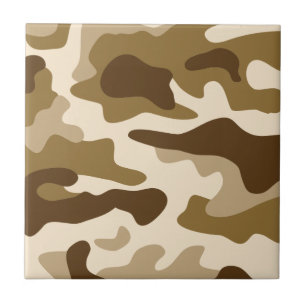 Azulejo De Cerámica Patrón de camuflaje beige