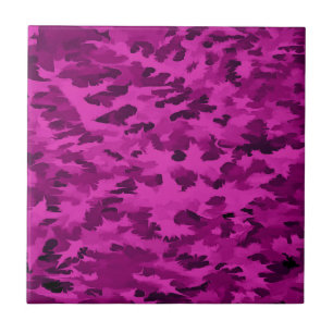 Azulejo De Cerámica Patrón de Camuflaje Violeta