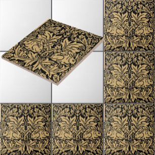 Azulejo De Cerámica Patrón de cosecha de conejo William Morris Brer