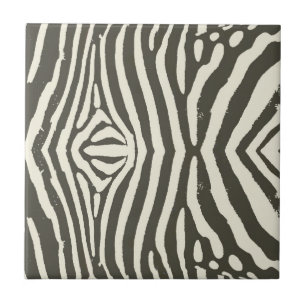 Azulejo De Cerámica Patrón de estampado animal de cebra a rayas modern