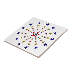 Azulejo De Cerámica Patrón de estrellas patrióticas