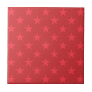 Azulejo De Cerámica Patrón de estrellas rojas