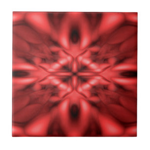 Azulejo De Cerámica Patrón de fantasía roja