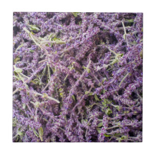 Azulejo De Cerámica patrón de flores de lavanda