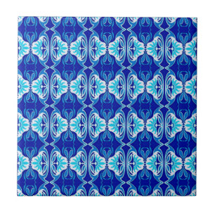 Azulejo De Cerámica Patrón de fondo de escritorio Art Decó - azul coba