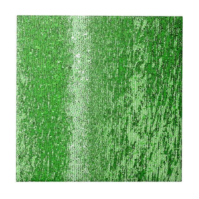 Azulejo De Cerámica Patrón de mosaico verde (Frente)