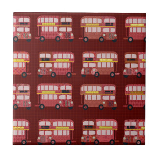 Azulejo De Cerámica Patrón de Personalizado de bus divertidos de doble