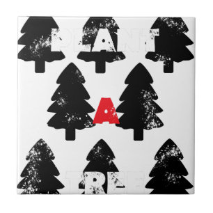 Azulejo De Cerámica Patrón de plantar un árbol