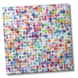 Azulejo De Cerámica Patrón de punto de color de agua colorida<br><div class="desc">¡A todo el mundo le encanta el patrón de los puntos de polka! Esta tiene una acuarela o una mancha de pintura que se le ve en un arcoiris lleno de colores. Si quieres usar esta baldosa como una pequeña montaña o un trívet para una bebida o un plato.. o...</div>