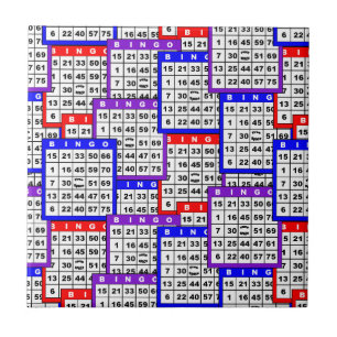 Azulejo De Cerámica Patrón de tarjetas de bingo