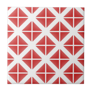 Azulejo De Cerámica Patrón de triángulo rojo de moda