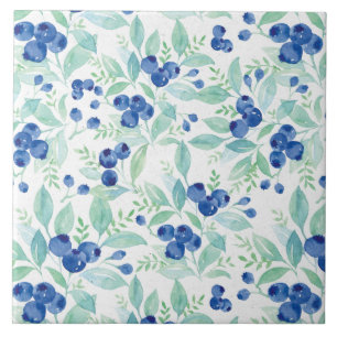 Azulejo De Cerámica Patrón de verano de verano de arándanos ruidosos