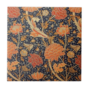 Azulejo De Cerámica Patrón floral vintage de William Morris Cray