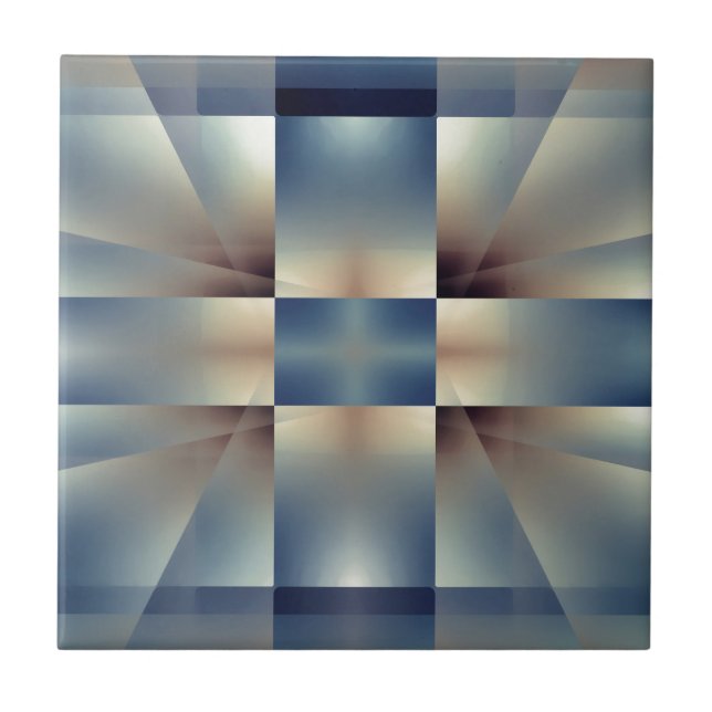 Azulejo De Cerámica Patrón geométrico abstracto (Frente)