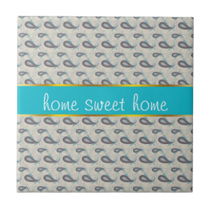 Azulejo De Cerámica Patrón Paisley Champagne