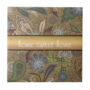 Azulejo De Cerámica Patrón Paisley de impresión animal