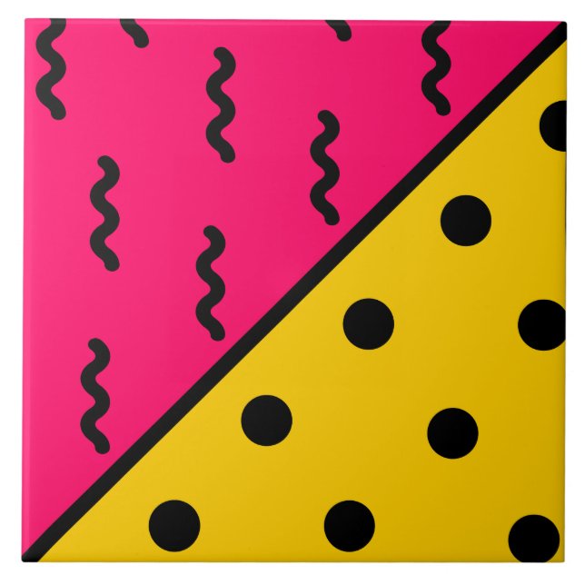 Azulejo De Cerámica Patrón PopArt (Frente)