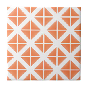 Azulejo De Cerámica Patrón triangular de moda naranja