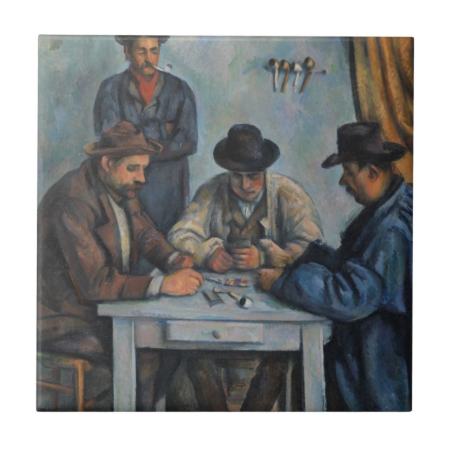 Azulejo De Cerámica Paul Cezanne el | los jugadores de tarjeta (Frente)