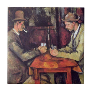 Azulejo De Cerámica Paul Cezanne - Los Jugadores de Cartas Pintura de 