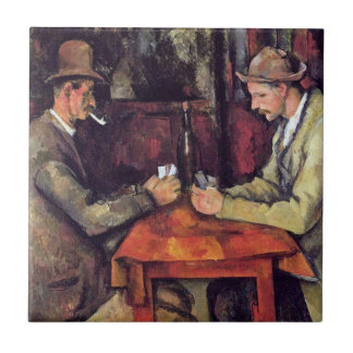 Azulejo De Cerámica Paul Cezanne - Los Jugadores de Cartas Pintura de 