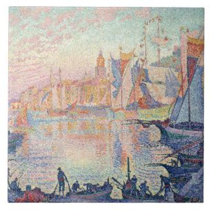 Azulejo De Cerámica Paul Signac - el puerto de Santo-Tropez