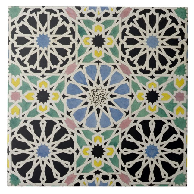 Azulejo De Cerámica Pavimento de mosaico en Alhambra, 'del árabe (Frente)