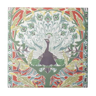Azulejo De Cerámica Pavo real Nouveeau