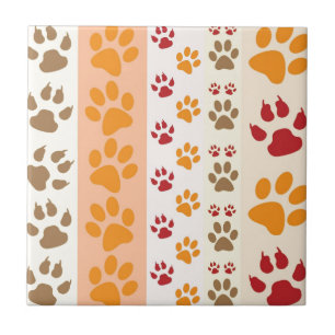 Azulejo De Cerámica Paw Imprime adorables perros.