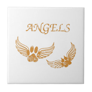 Azulejo De Cerámica Paws de Mascota Angel con problemas