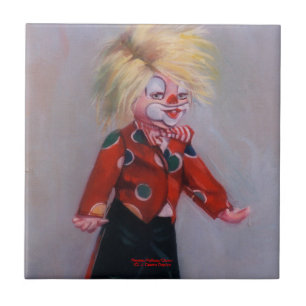 Azulejo De Cerámica Payaso/Pallaso/Clown