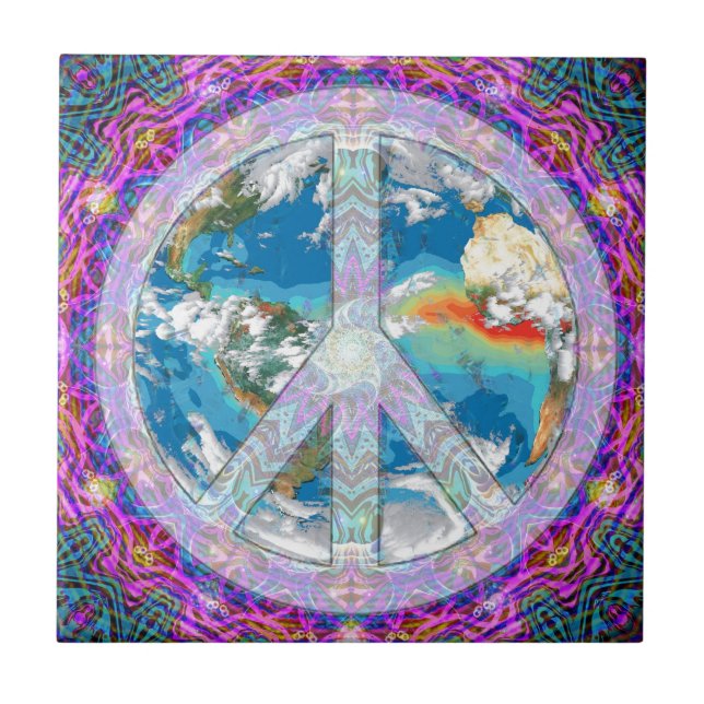 Azulejo De Cerámica Paz - coexista (Frente)