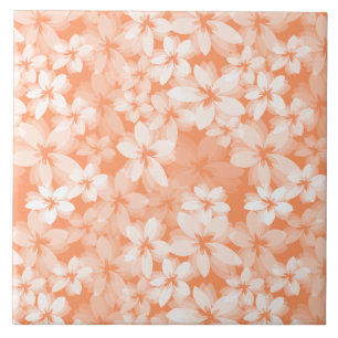 Azulejo De Cerámica Peach Floral