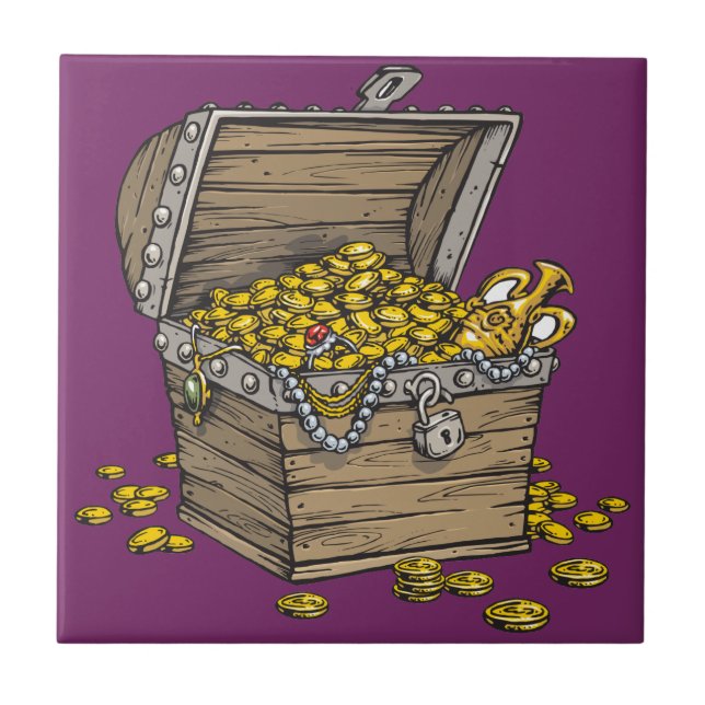 Azulejo De Cerámica Pecho del oro (Frente)