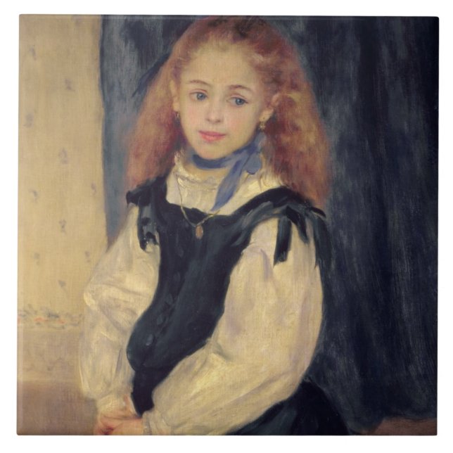 Azulejo De Cerámica Pedro un retrato de Renoir el | del Mademoiselle (Frente)