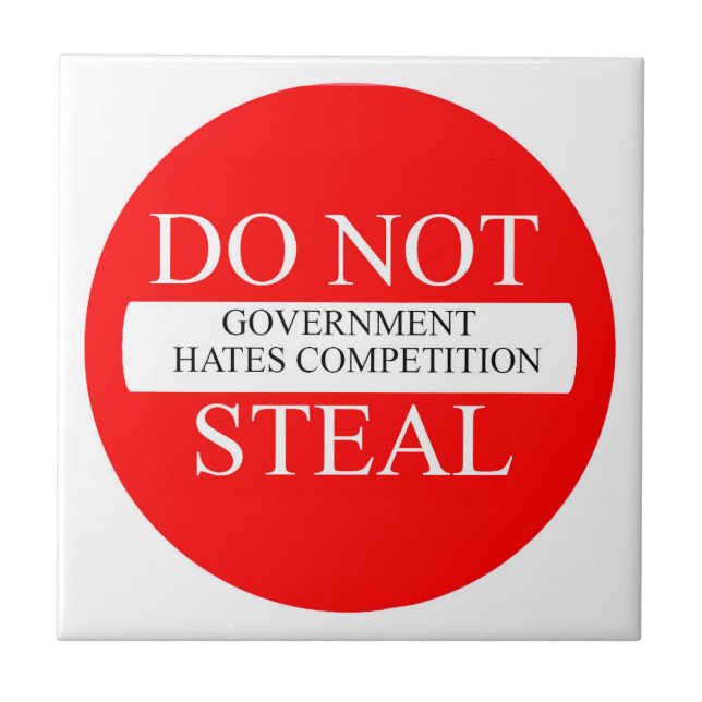 Azulejo De Cerámica Pegatinas humorísticos del gobierno para mosaico d (Frente)