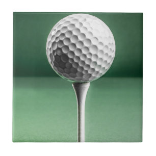 Azulejo De Cerámica Pelota de golf en Tee
