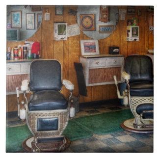 Azulejo De Cerámica Peluquero - Frenchtown, NJ - Dos viejas sillas de