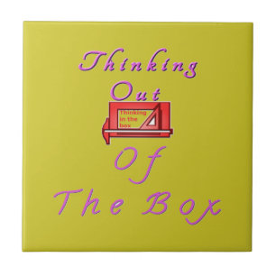 Azulejo De Cerámica Pensando en salir de la caja.