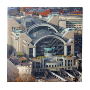 Azulejo De Cerámica Pequeña Londres (4,25" x 4,25") Tejido de fotograf